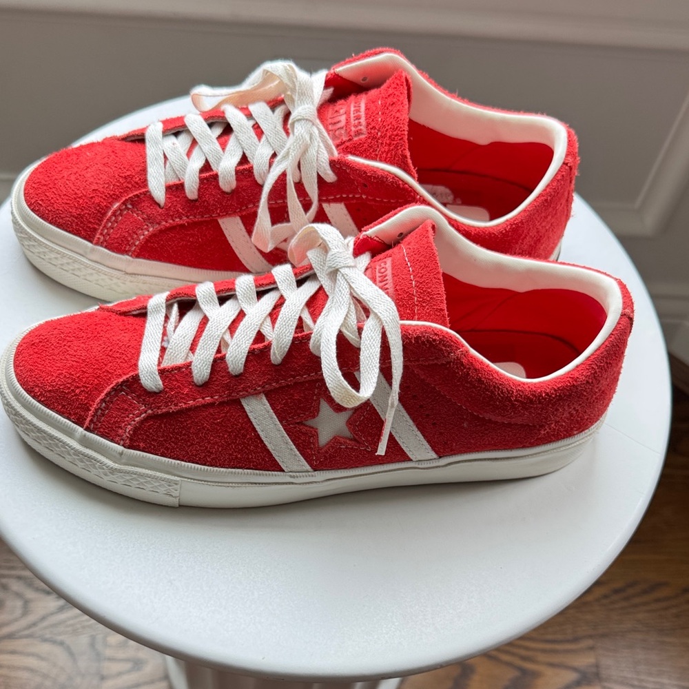 Converse Red One Star Academy Pro Suede Egret Sneakers Size 8 Men’s